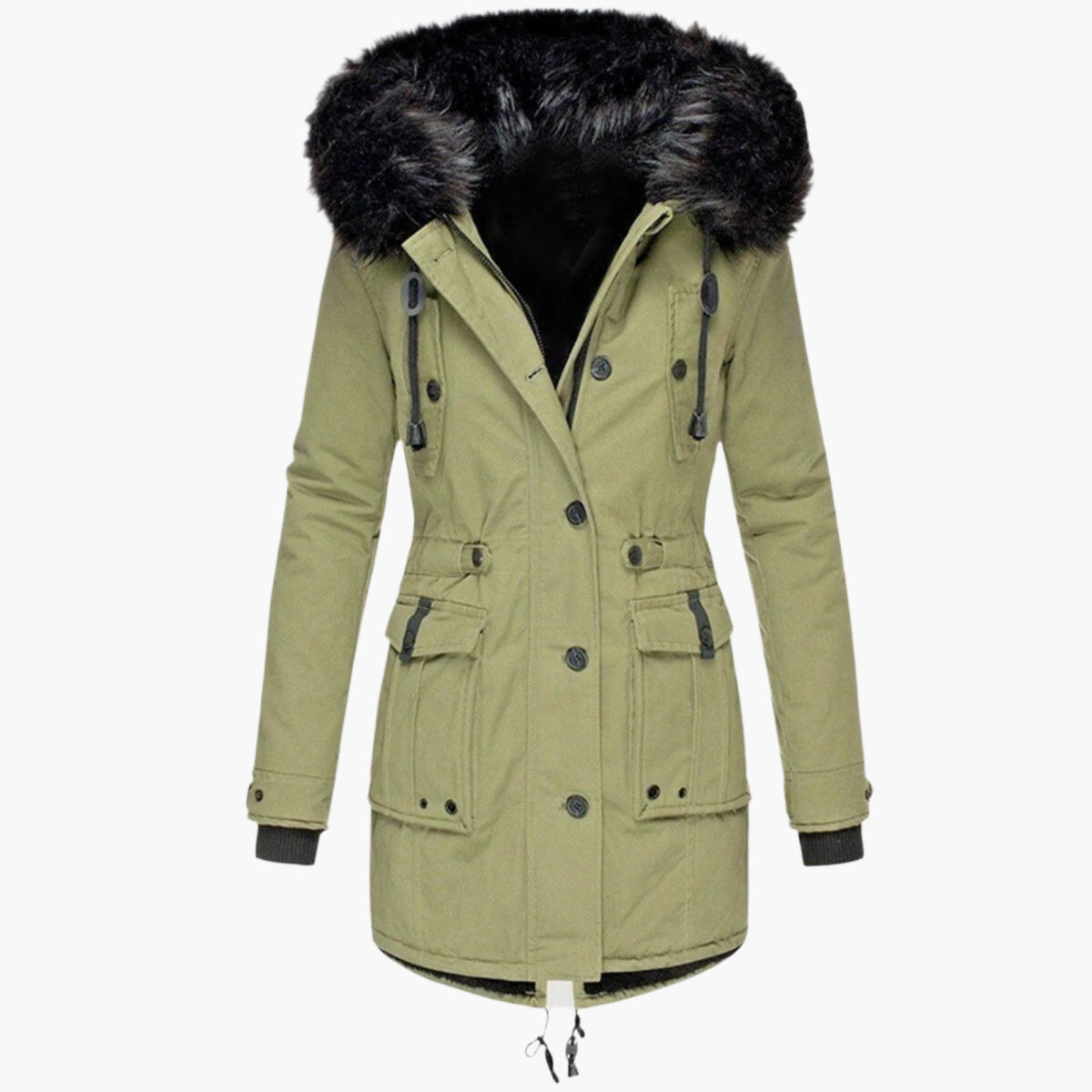 Winterjacke Damen Longline | Kapuze & Warm 3