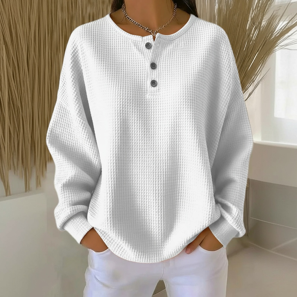 Waffelstrick Pullover Damen | Weich & Bequem