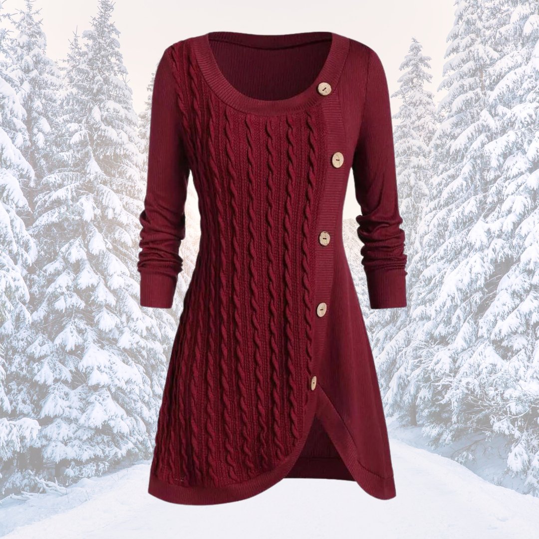 Warme und elegante Strickkleid - Lozenda