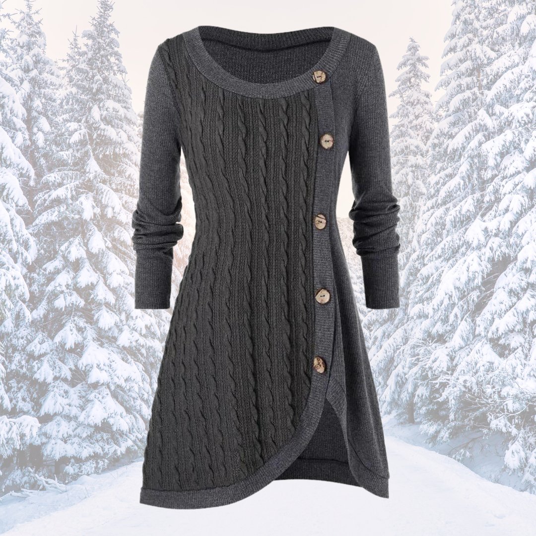 Warme und elegante Strickkleid - Lozenda