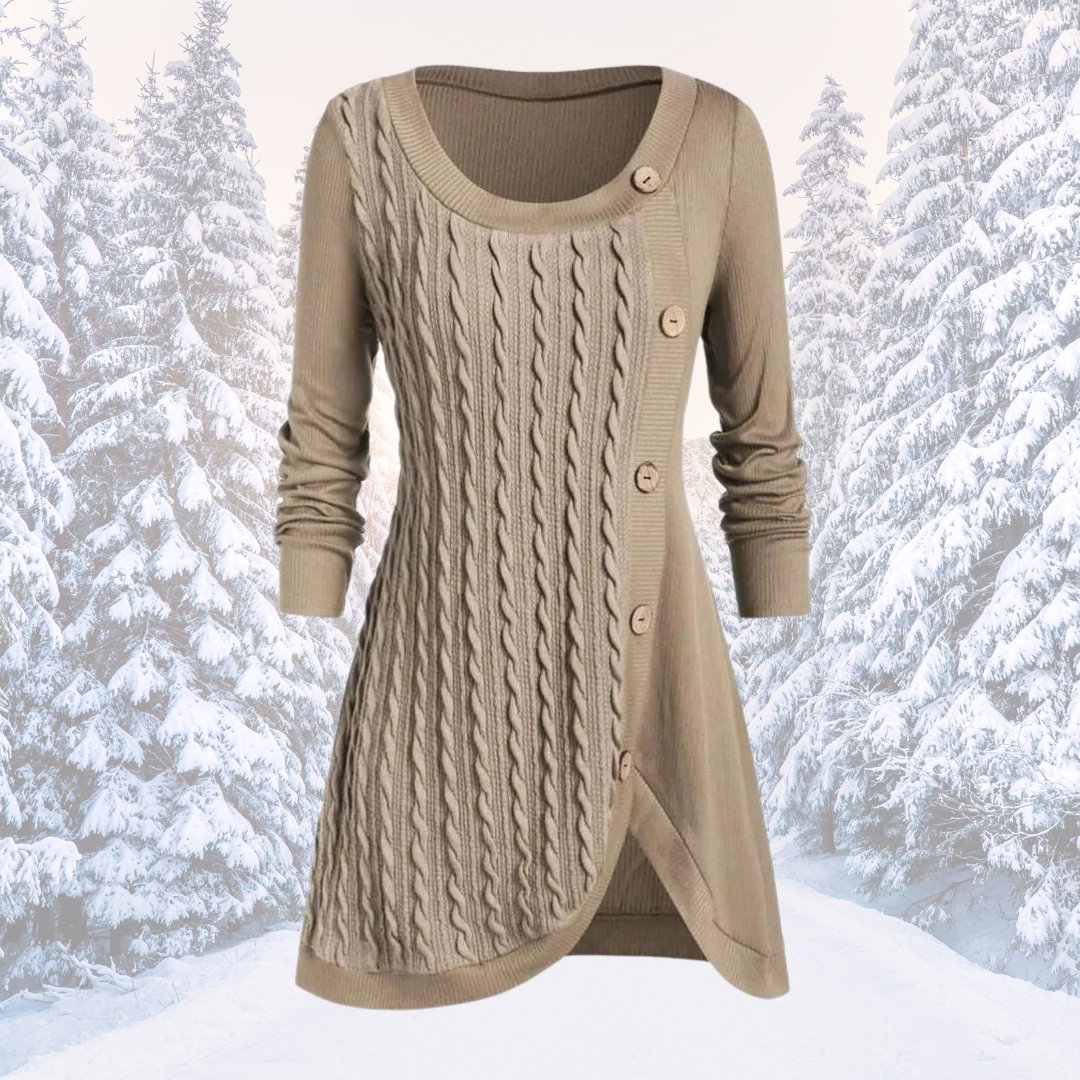 Warme und elegante Strickkleid - Lozenda