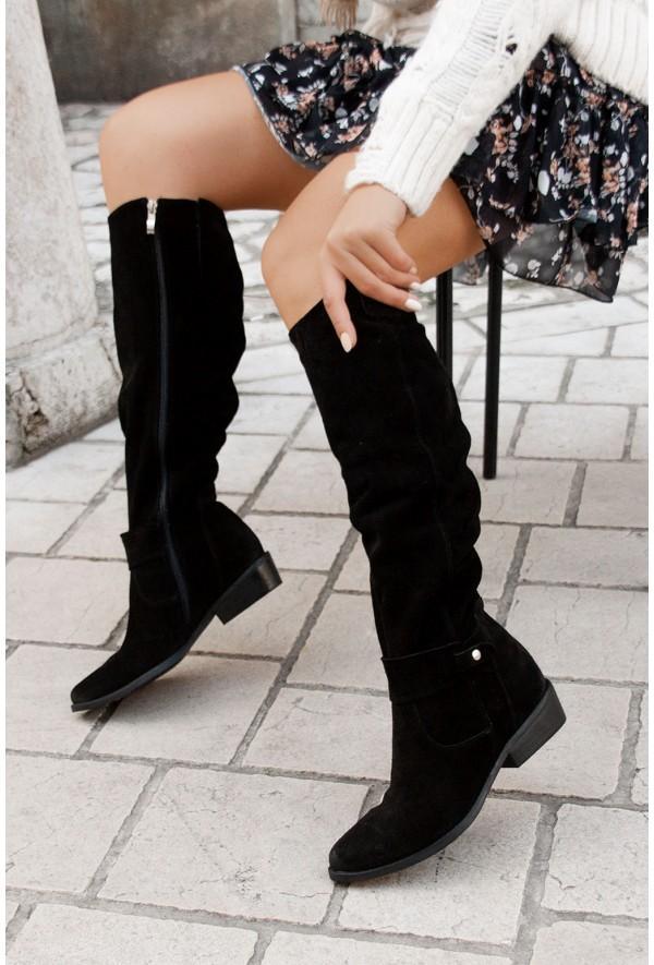 Warme Damen-Lederstiefel mit Reißverschluss 8