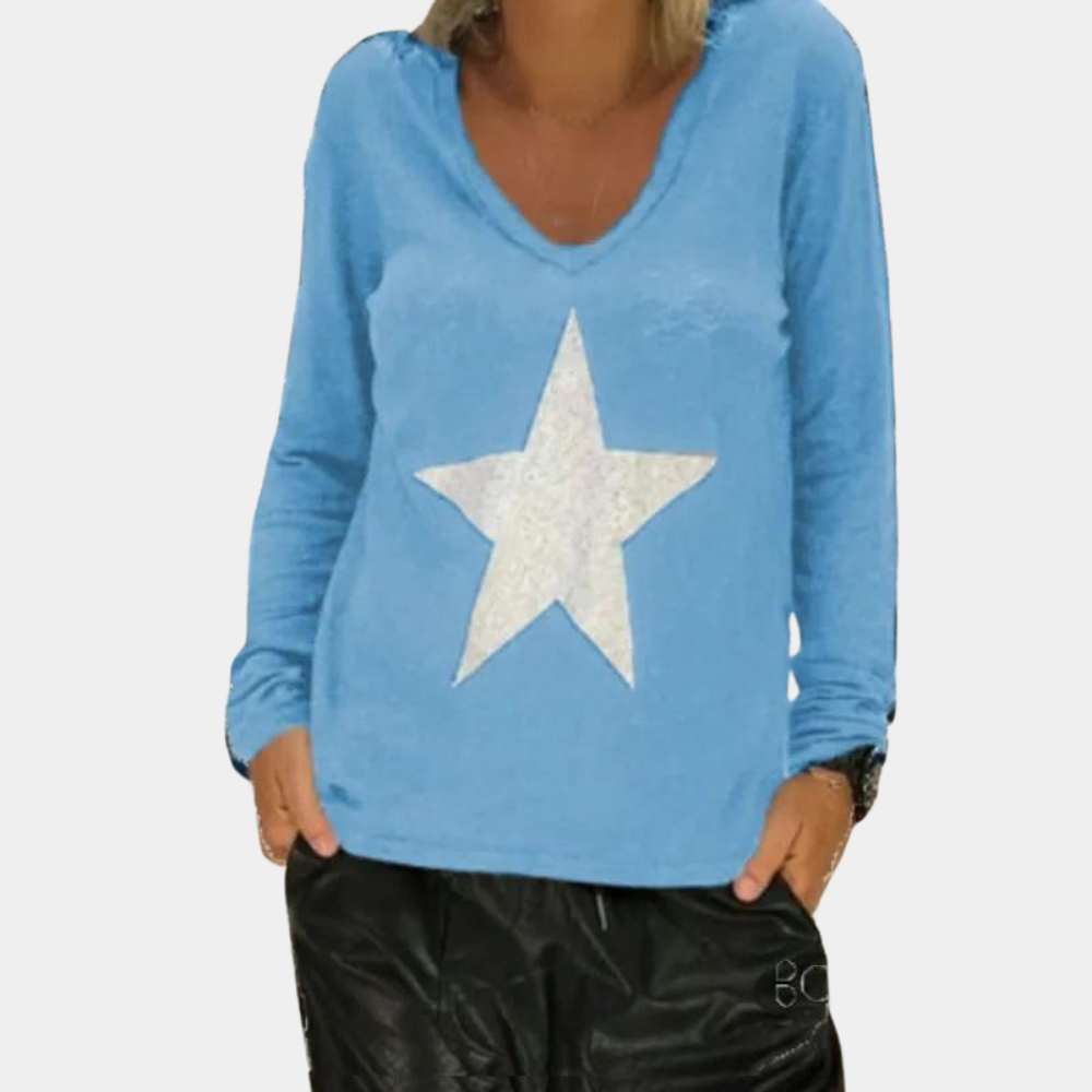 Warmer Damen-Pullover mit V-Ausschnitt, kuschelig gestrickt für den Winter