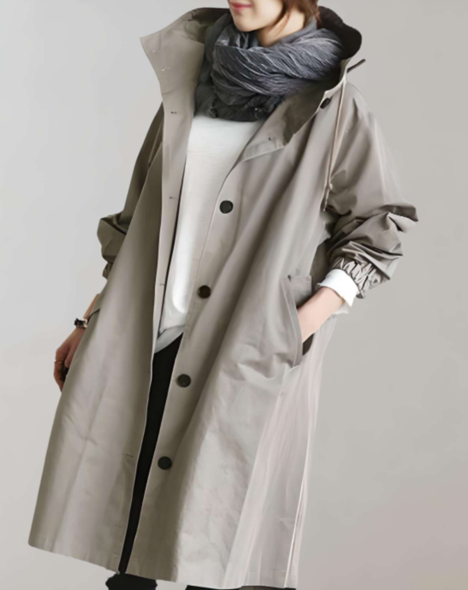 Wasserfester Kapuzen-Trenchcoat - Warm & Stilvoll 6