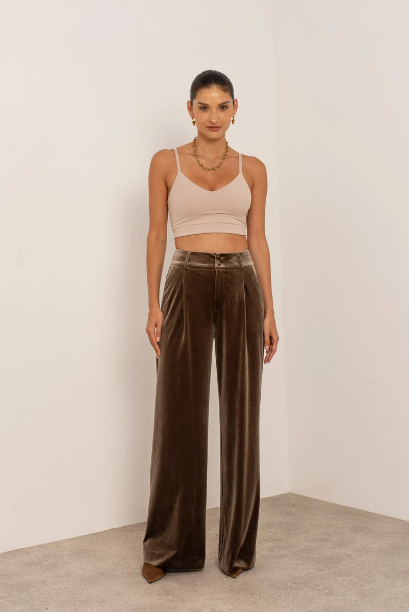 Weite Hose aus Samt 0