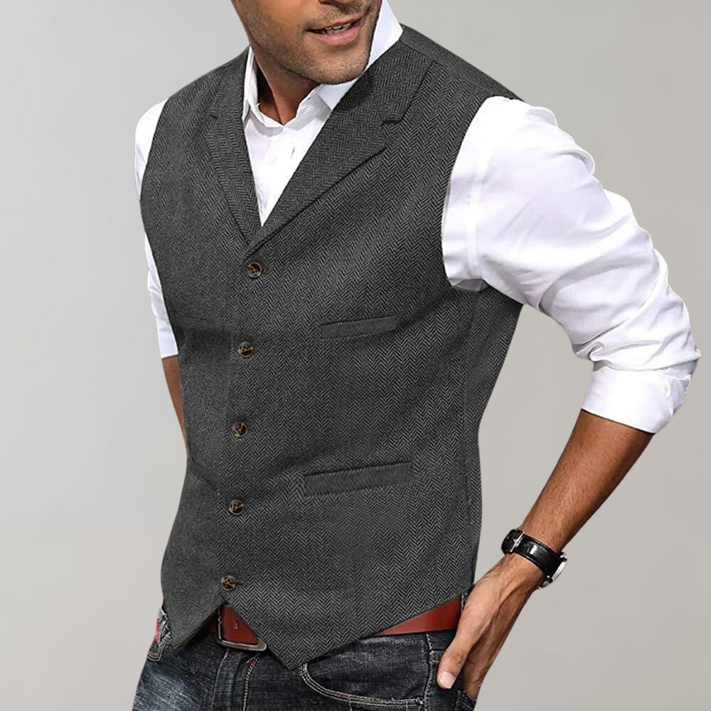 Weste Herren | Vintage Design mit Knopfleiste 3