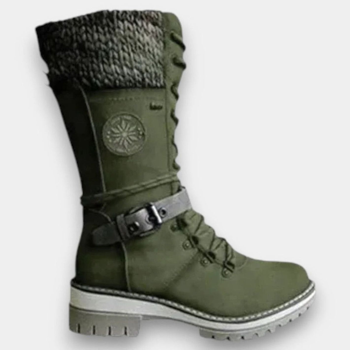 Winterstiefel Damen | Strickschaft & Rutschfeste Sohle