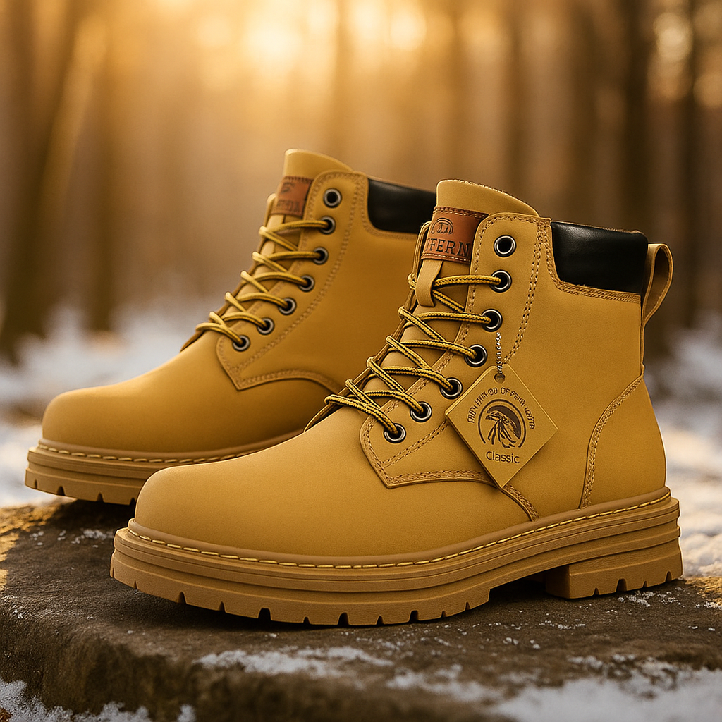 Winterstiefel Herren | Trekkingschuhe für Herren | Rutschfeste Profilsohle für sicheren Halt