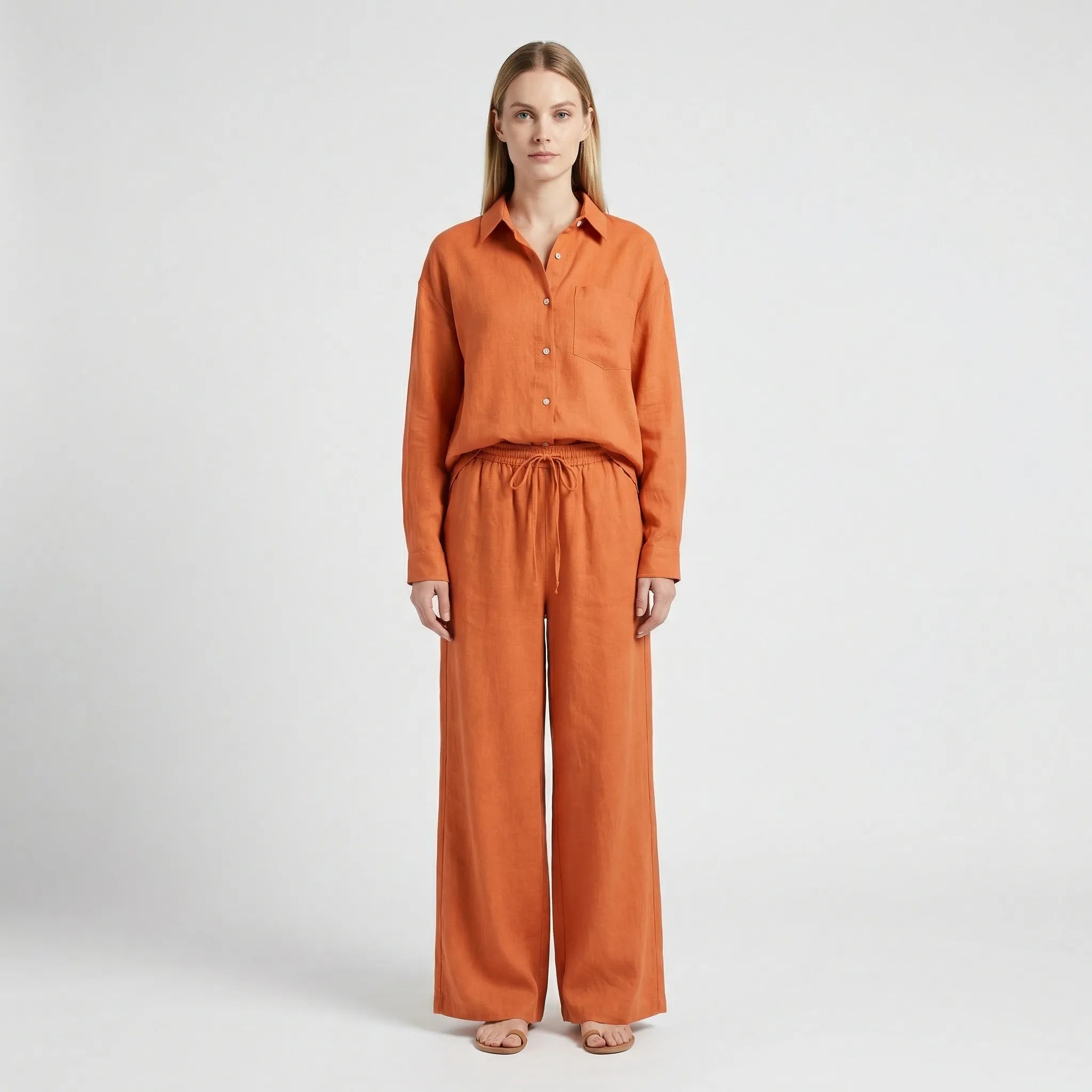 Zweiteiliger Set Damen | Oversized Schnitt & bequemer Kordelbund