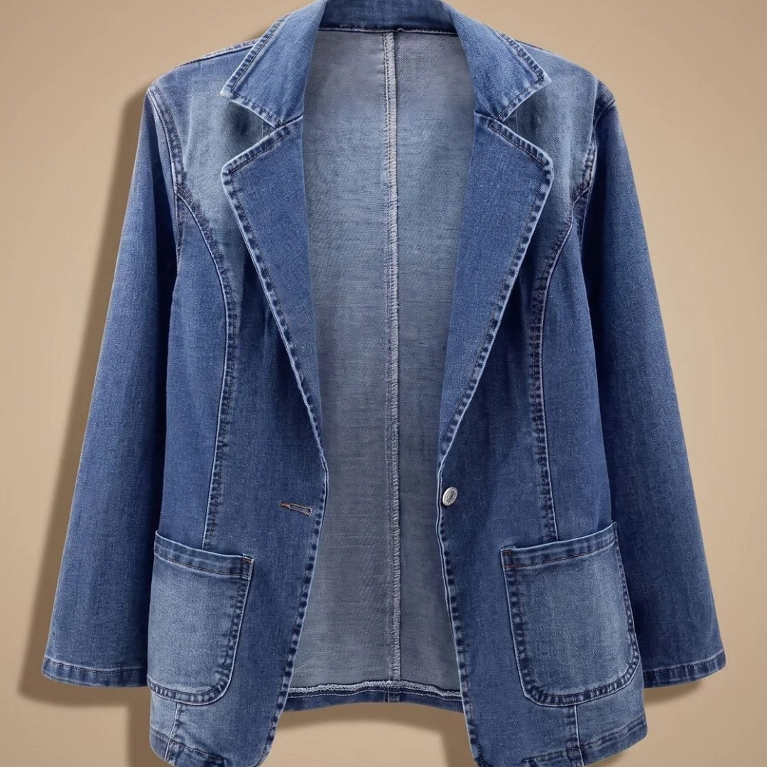 Jeansblazer Damen | Revers Design & Vielseitig Kombinierbar 1