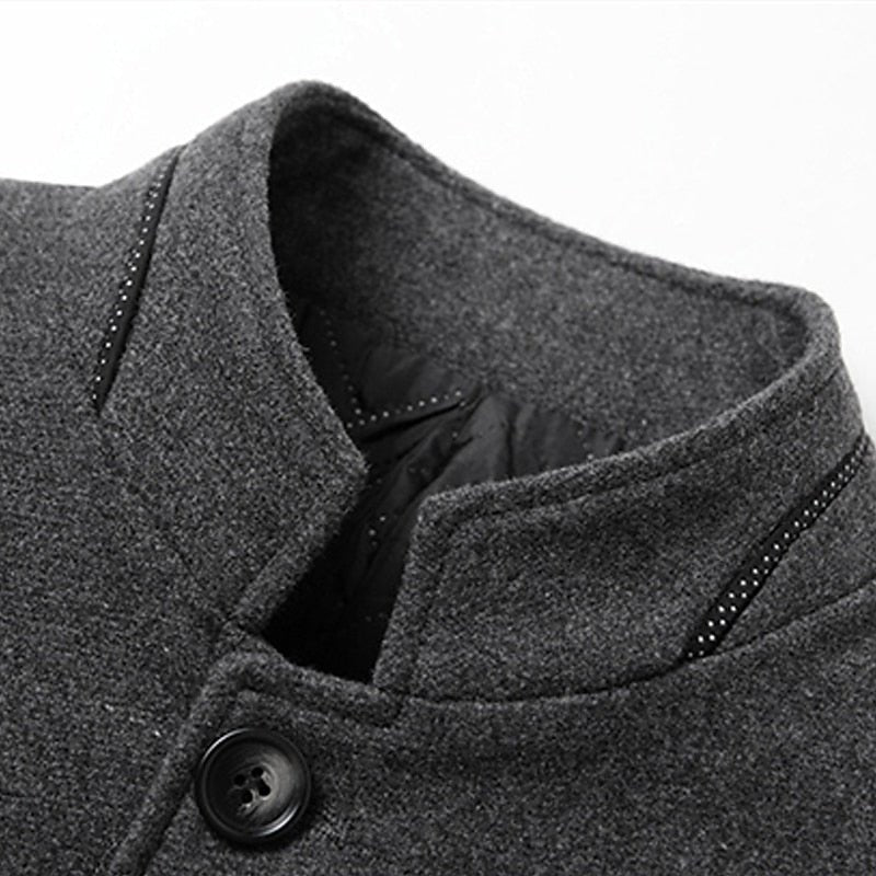 Trenchcoat Herren | Taillierter Schnitt & Stehkragen