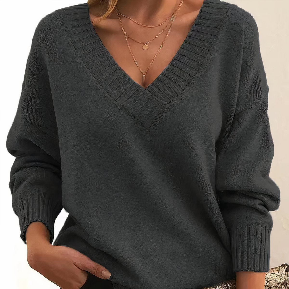 Strickpullover Damen | Weicher V-Ausschnitt 3