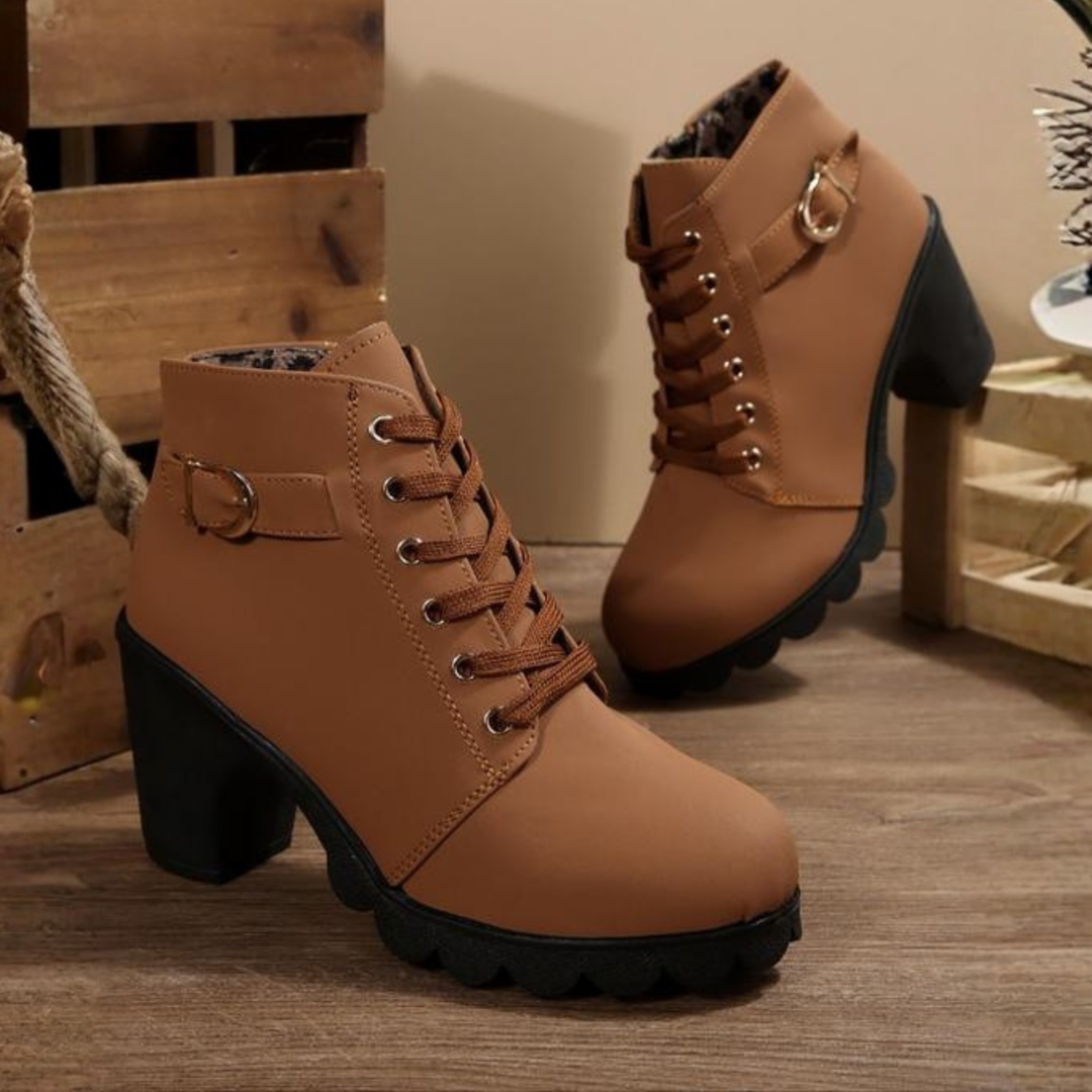 Stiefeletten Damen | Blockabsatz & Profilsohle 2