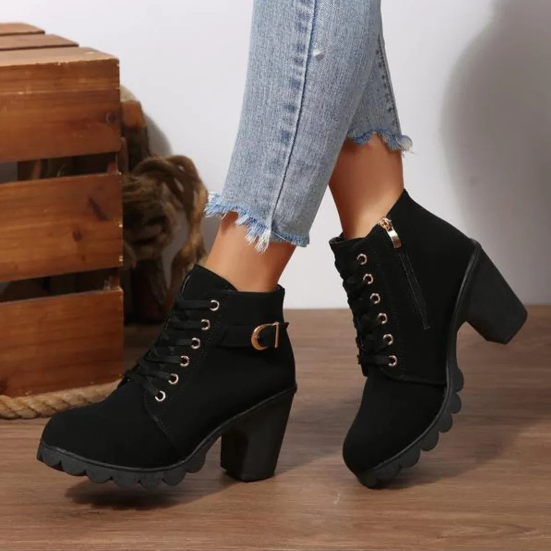 Stiefeletten Damen | Blockabsatz & Profilsohle 1