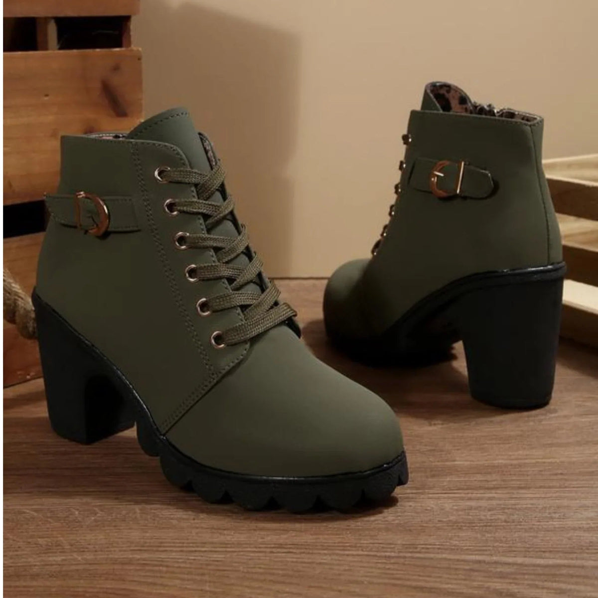Stiefeletten Damen | Blockabsatz & Profilsohle 3