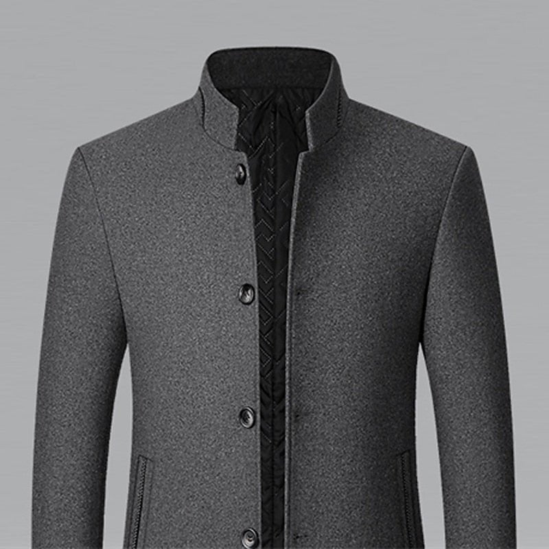 Trenchcoat Herren | Taillierter Schnitt & Stehkragen