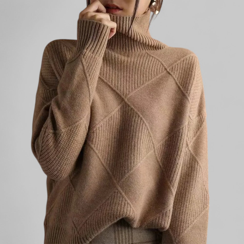 Oversized Pullover Damen | Rollkragen & Musterdesign 2