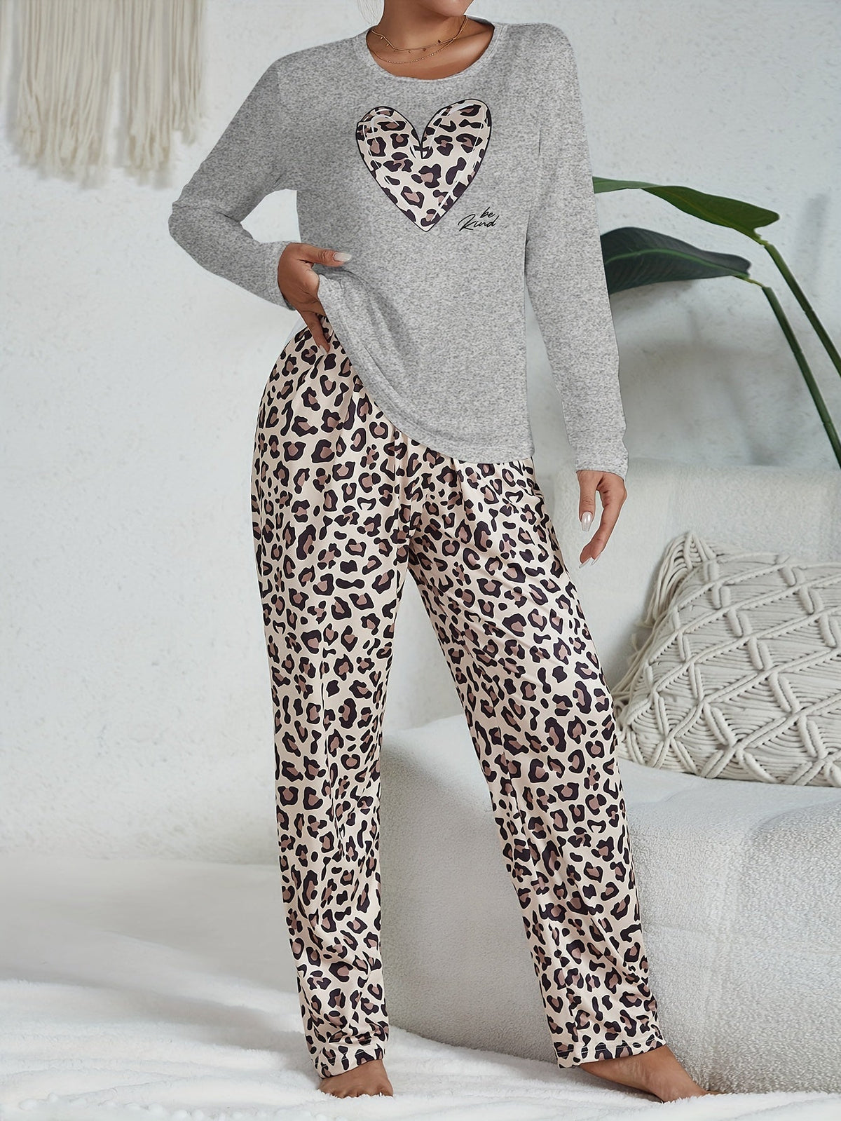 Pyjama Set Damen | Langarm & Elastischer Bund 1