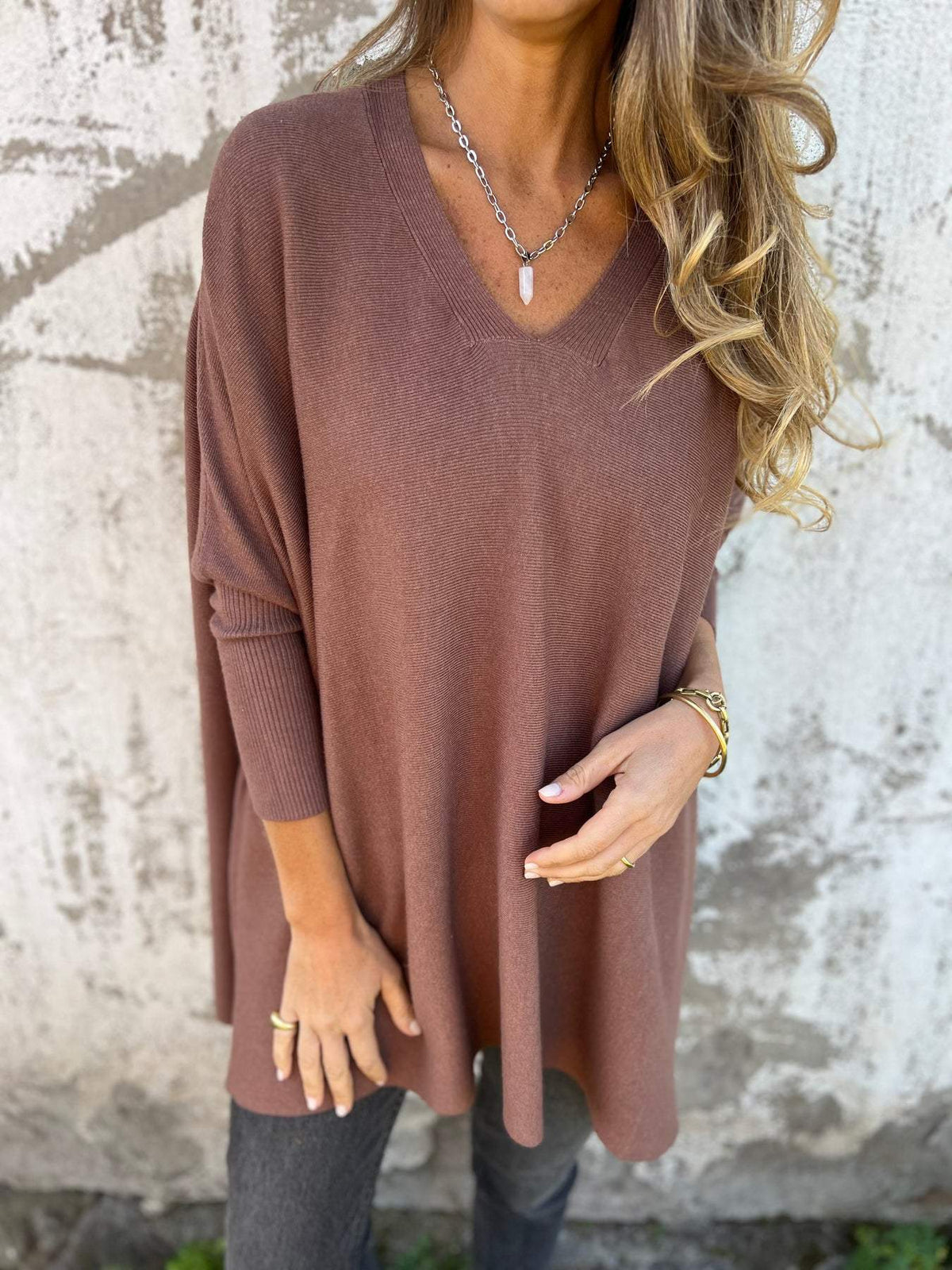 Pullover Damen | Lockere Passform & V-Ausschnitt 2