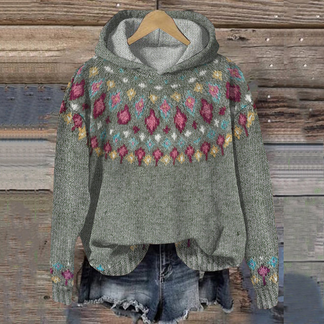 Strickhoodie Damen | Warm & Gemustert 1