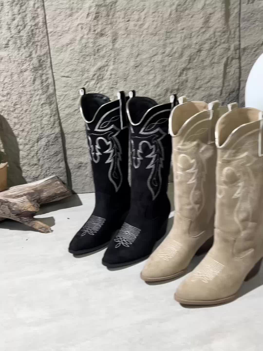 Cowboystiefel Damen | Stickerei & Breite Wadenpassform 15