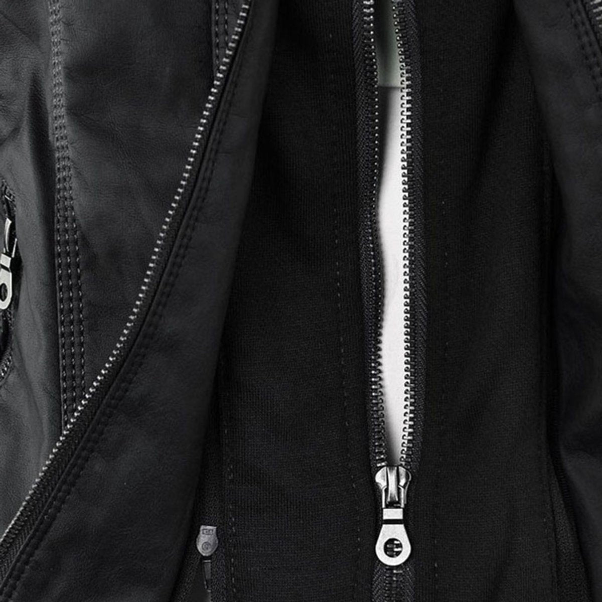 Damen Kunstleder Kapuzenjacke mit Reißverschluss Taillierter Women Coat
