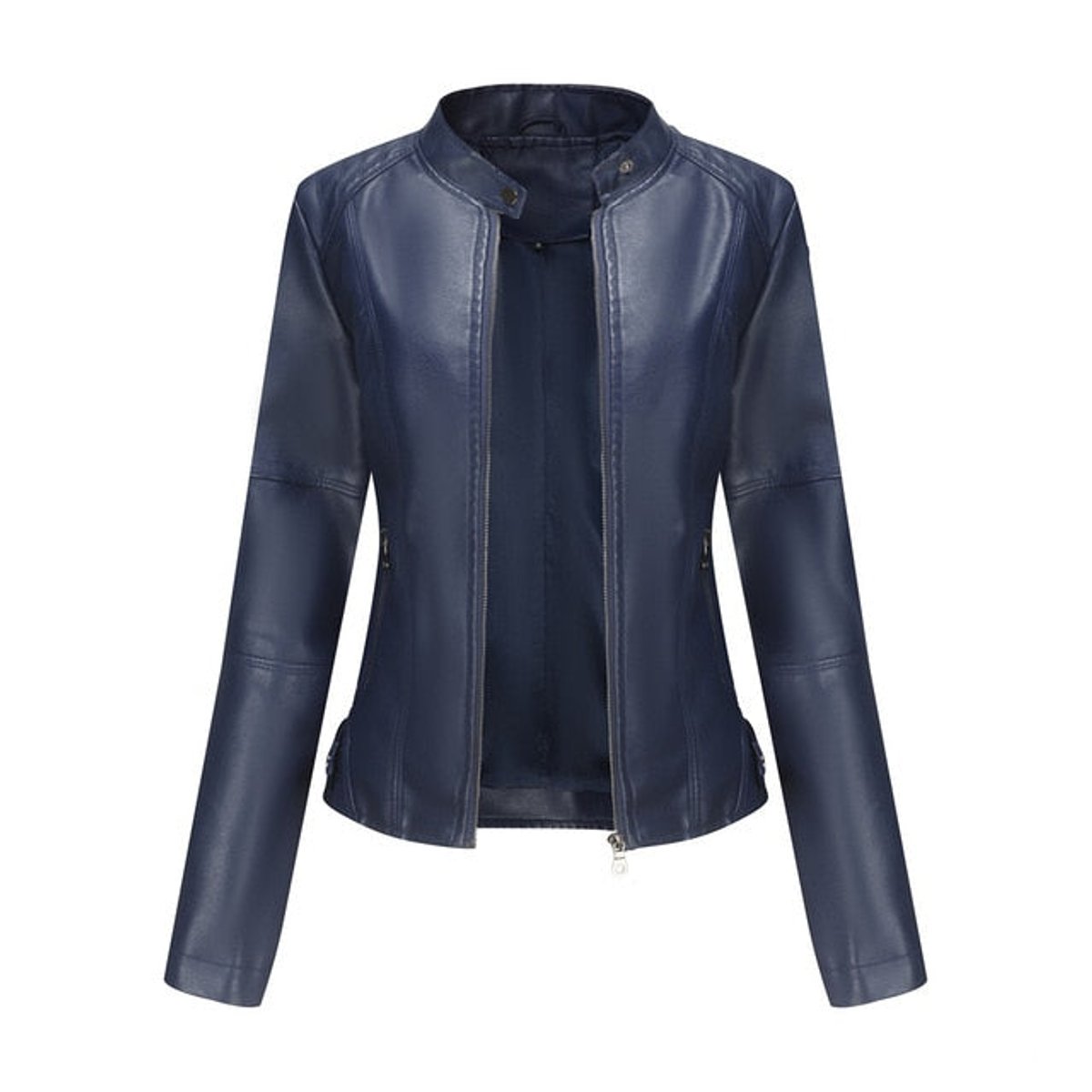 Bikerjacke Damen | Taillierte Passform & Stehkragen 4