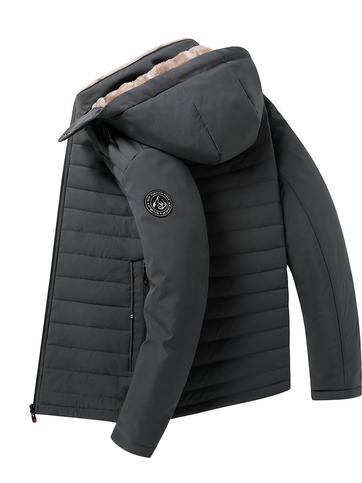 Pufferjacke Herren | Kapuze & Warmes Plüschfutter