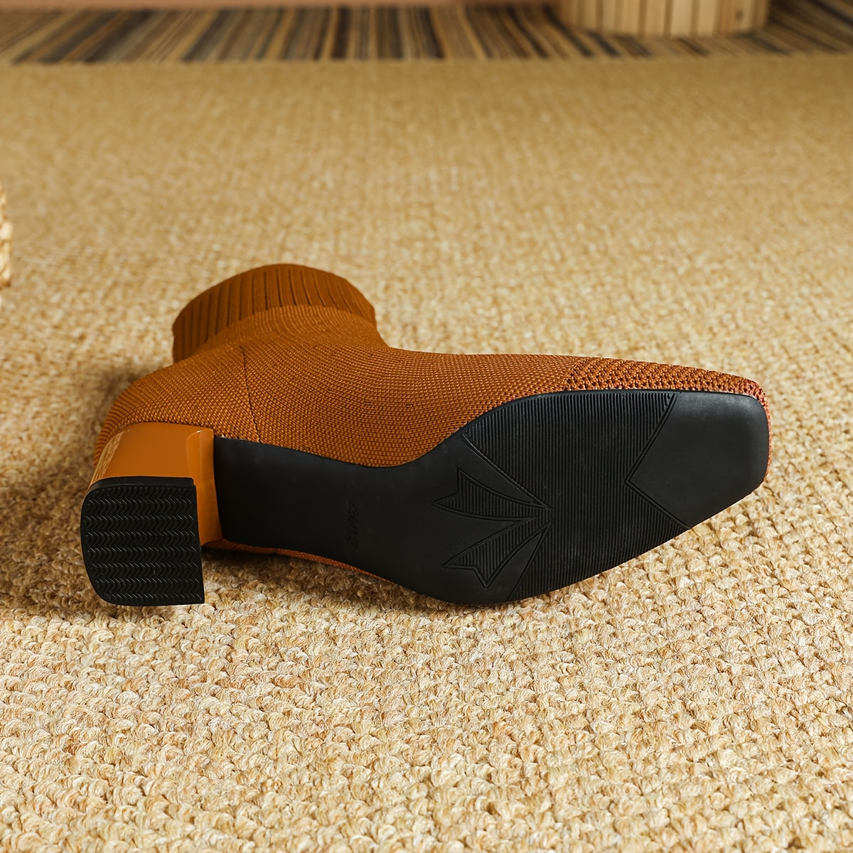 Strick-Stiefeletten Damen | Blockabsatz & Bequem 6