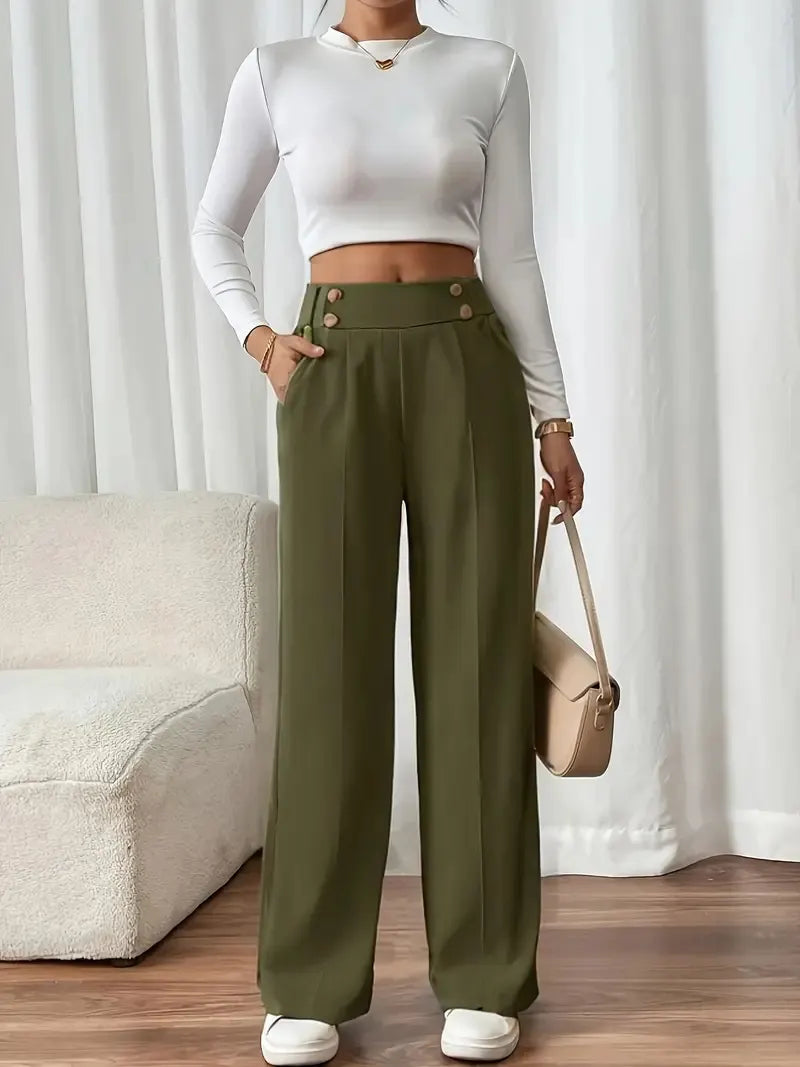 Weite Hose Damen | Hoher Bund & Eleganter Fall 10