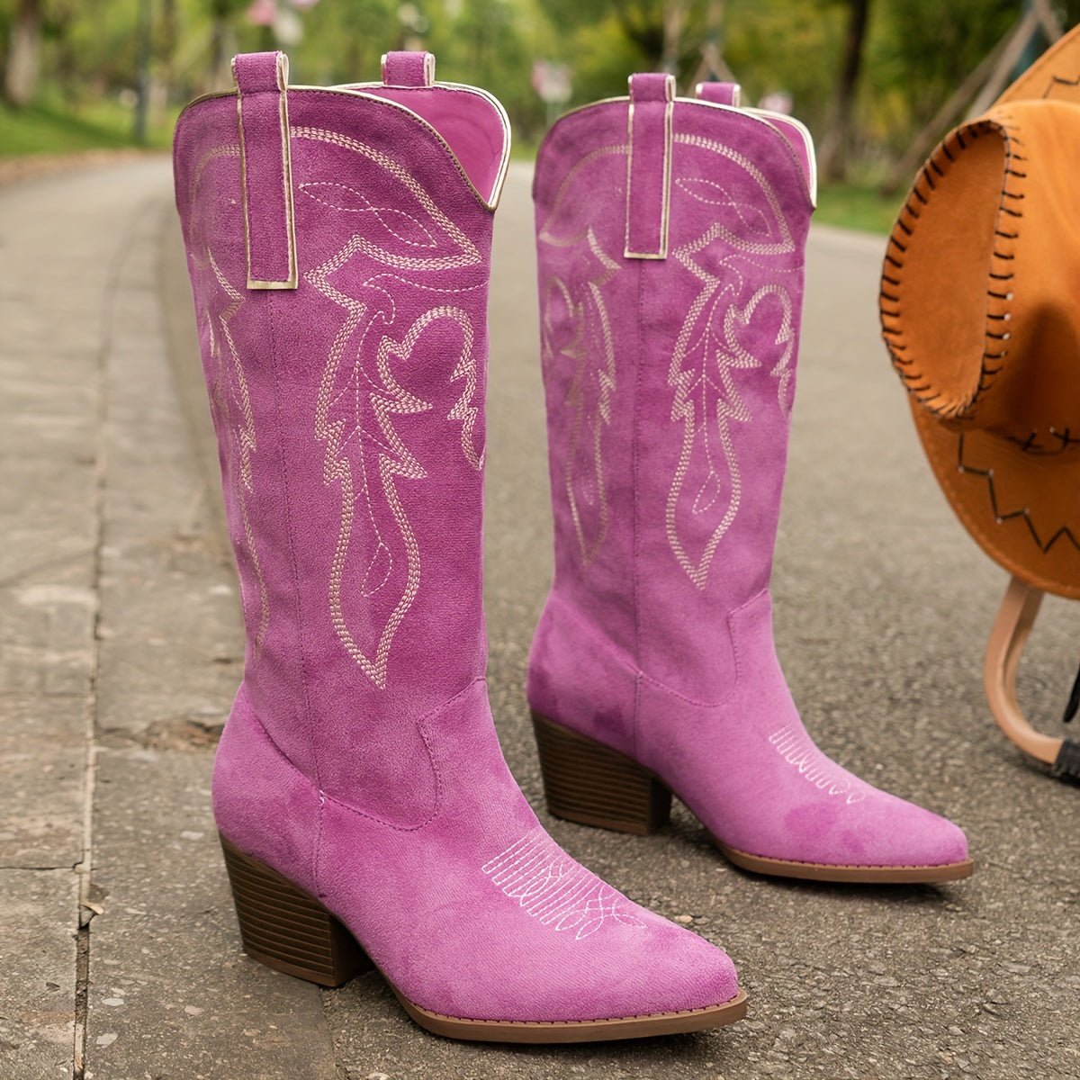 Cowboystiefel Damen | Stickerei & Breite Wadenpassform 10