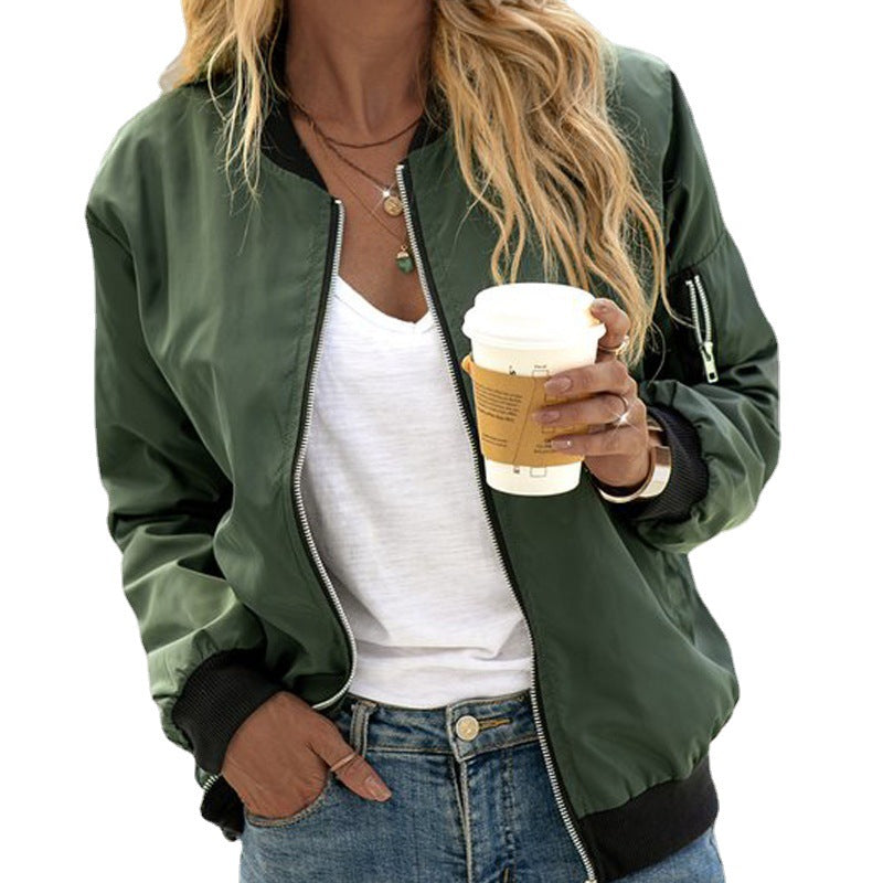 Bomberjacke Damen | Elastische Bündchen & Reißverschluss 3