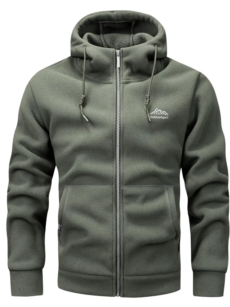 Herren Kapuzenpullover Reißverschluss Taschen Kordelzug 1