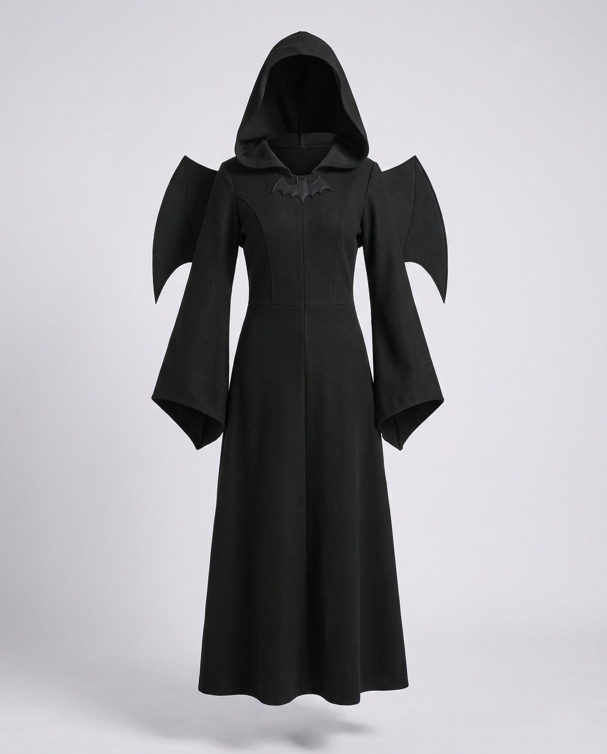 Hexenkleid Damen | Mit Kapuze & Weiten Ärmeln