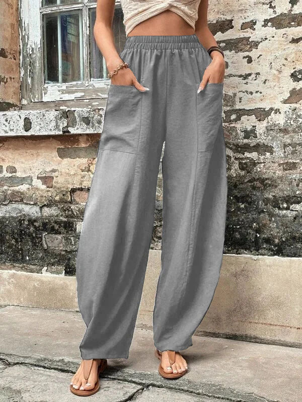 Palazzohose Damen | Weitbein & Elastischer Bund 7