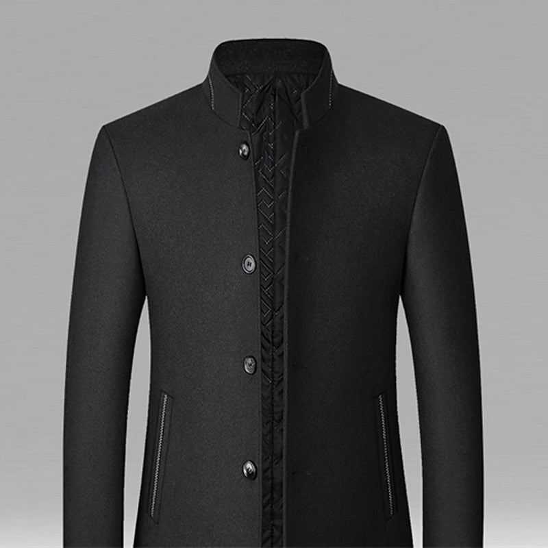 Trenchcoat Herren | Taillierter Schnitt & Stehkragen