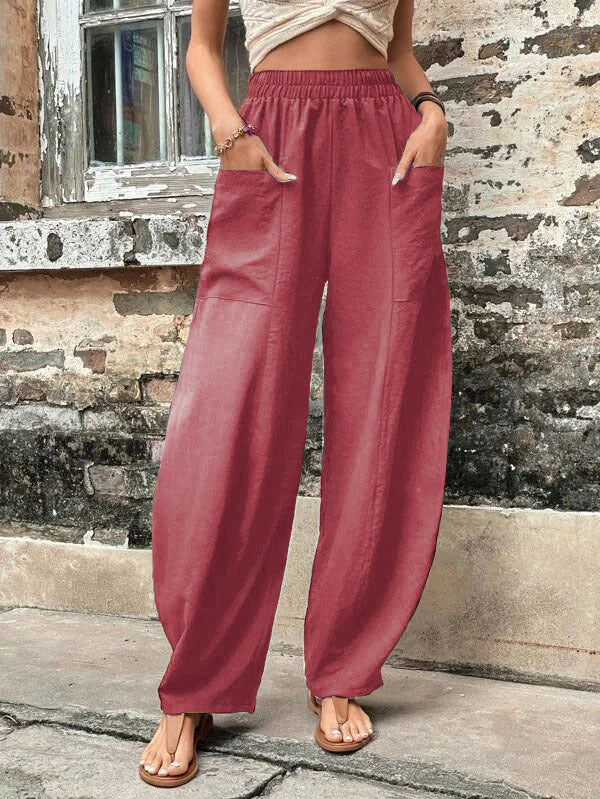 Palazzohose Damen | Weitbein & Elastischer Bund 8