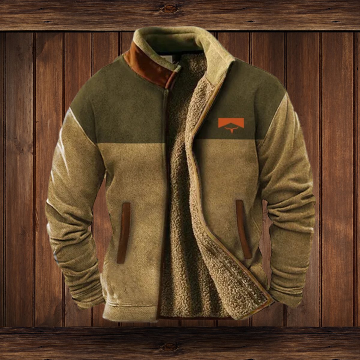 Jacke Herren | Sherpa-Futter & Azteken-Muster
