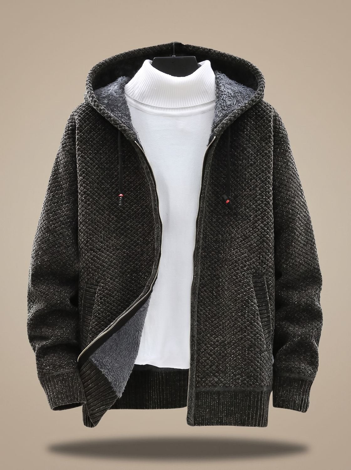 Strickjacke Herren | Mit Kapuze & Innenfutter 3