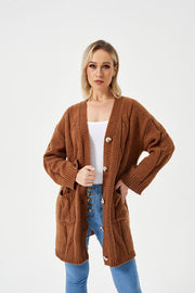 Lang afslappet cardigan