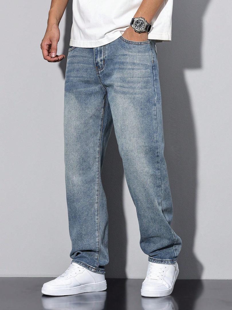 Herren Jeans | Gerade Beine & Gewaschene Optik 5