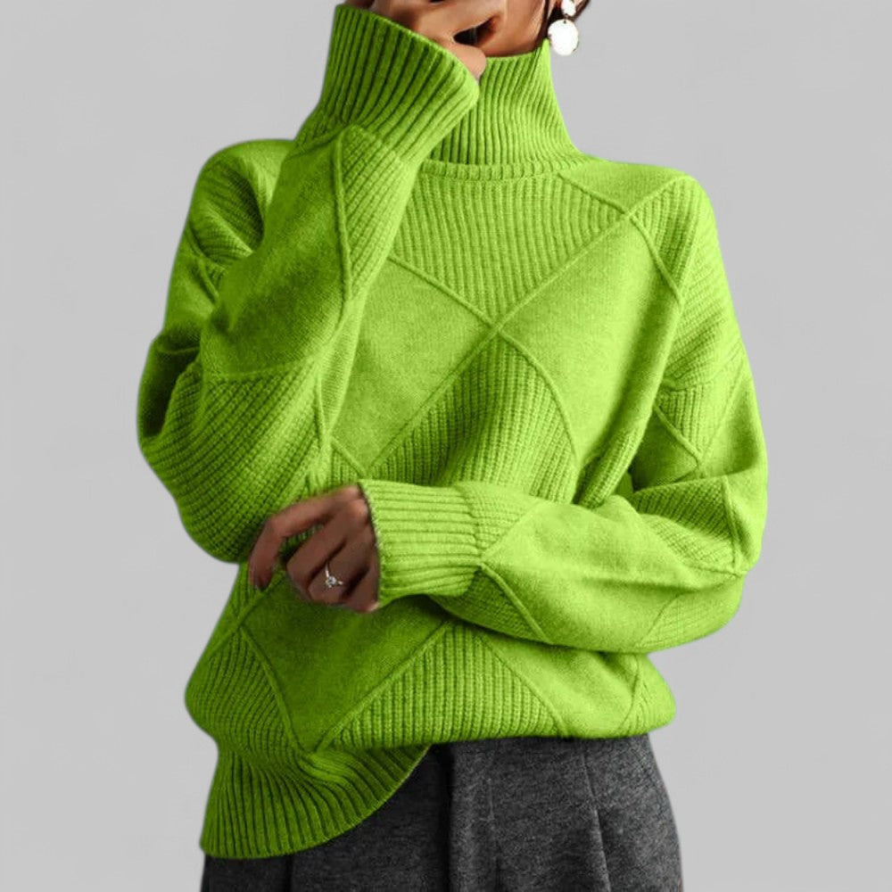Oversized Pullover Damen | Rollkragen & Musterdesign 5
