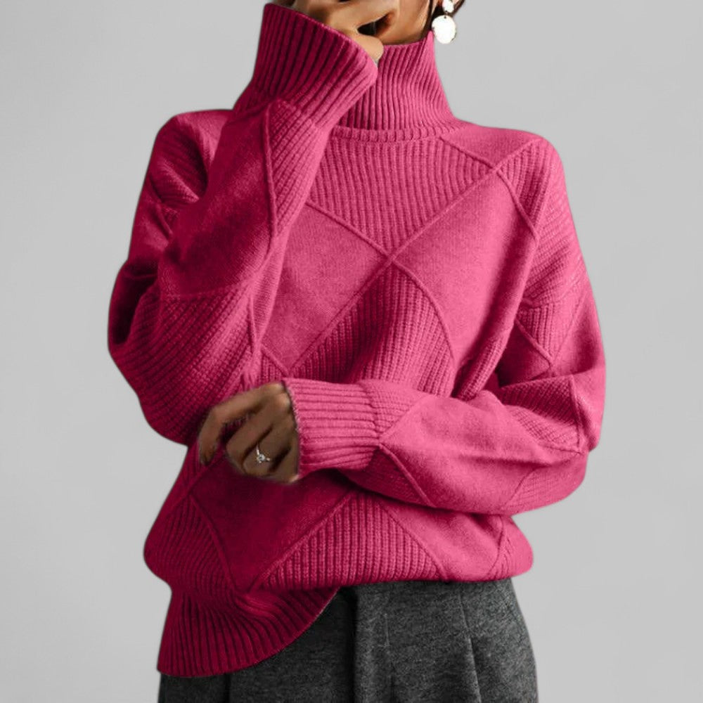 Oversized Pullover Damen | Rollkragen & Musterdesign 6