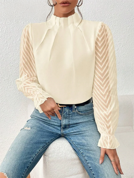 Lozenda - Elegantes Top mit Rüschenärmeln