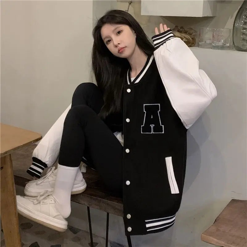 Lozenda - Koreanische Mode Frauen Baseball Jacke