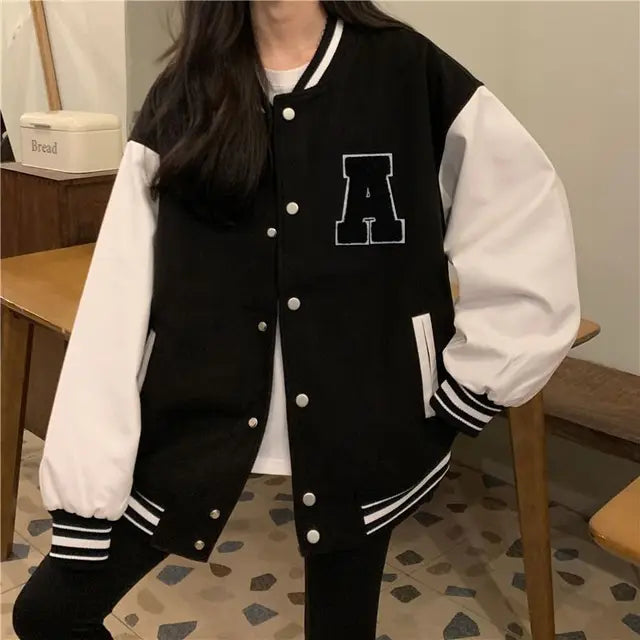 Lozenda - Koreanische Mode Frauen Baseball Jacke