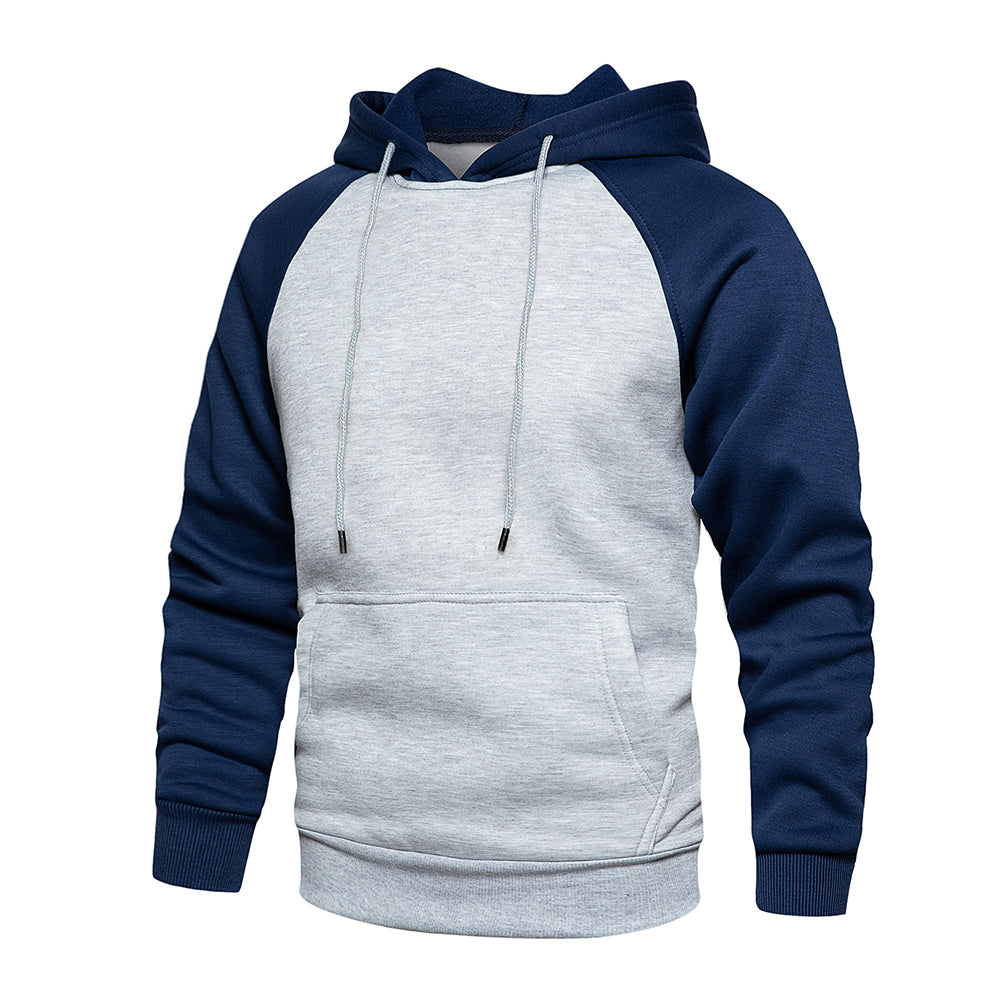 Lozenda - Sportlicher zweifarbiger Hoodie für Männer