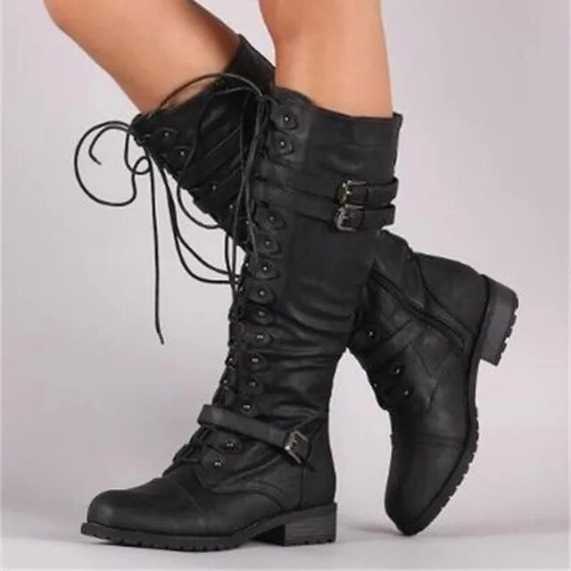 Lozenda - Steampunk Retro-Schnallenstiefel
