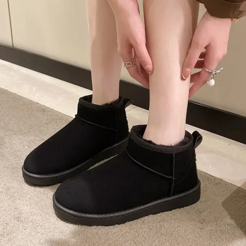 Lozenda - Stylische Stiefelette mit Fellfutter für Damen