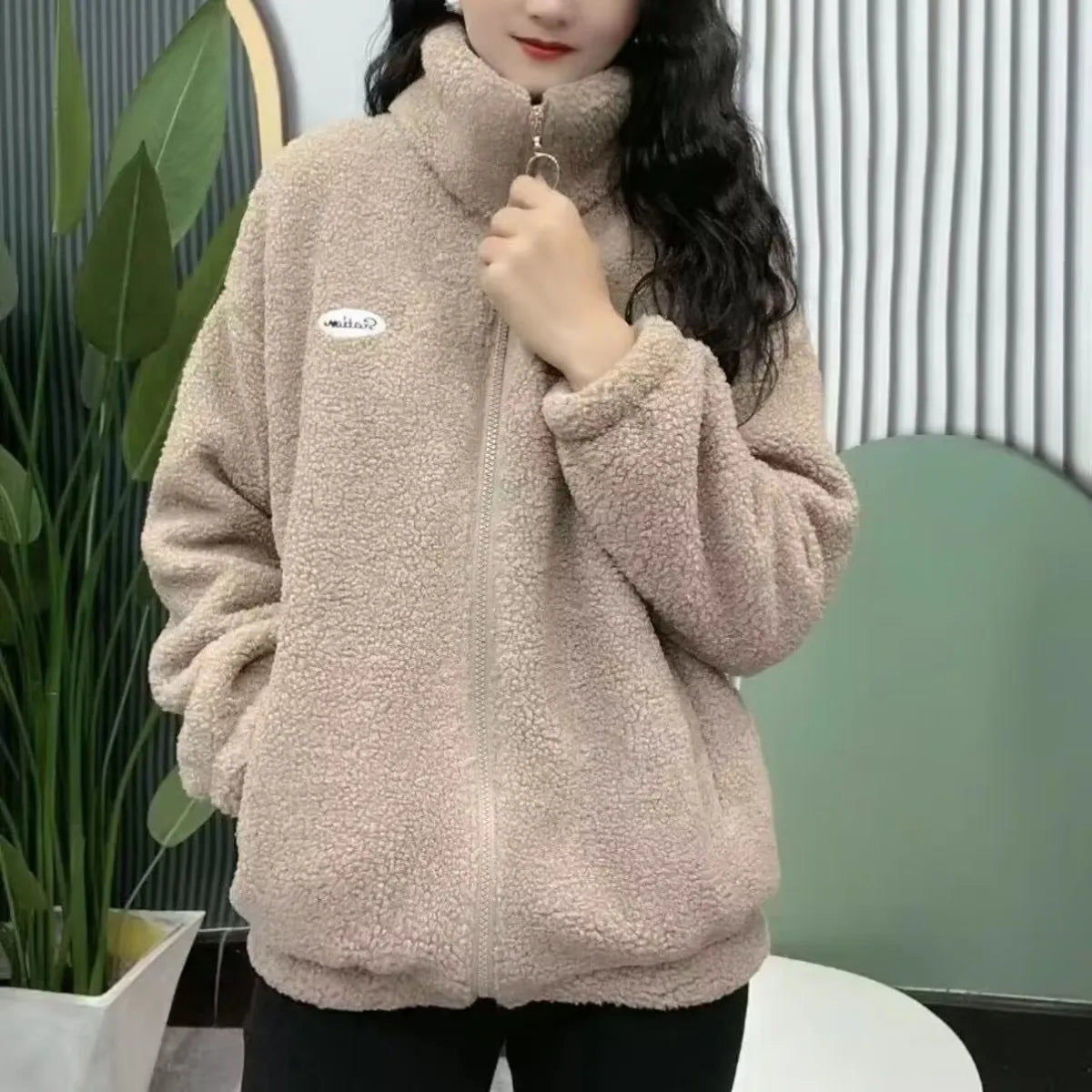 Lozenda - Warme Winter-Fleecejacke für Damen